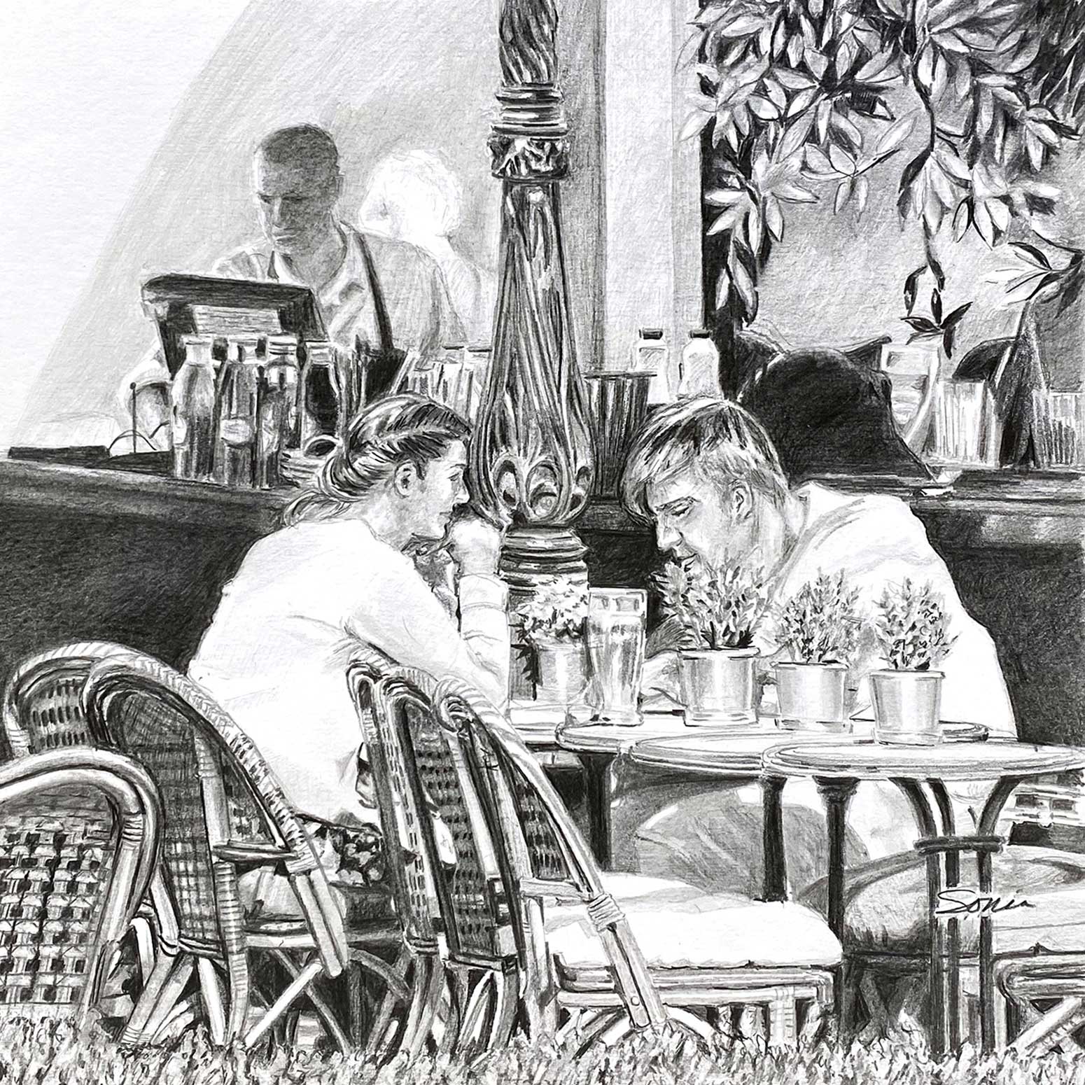 En terrasse